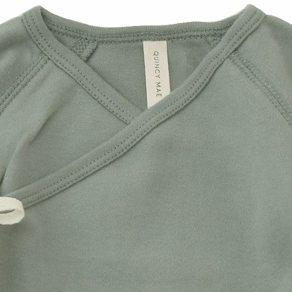 オーガニックコットン ベビー長袖あわせトップス＆足つきパンツ