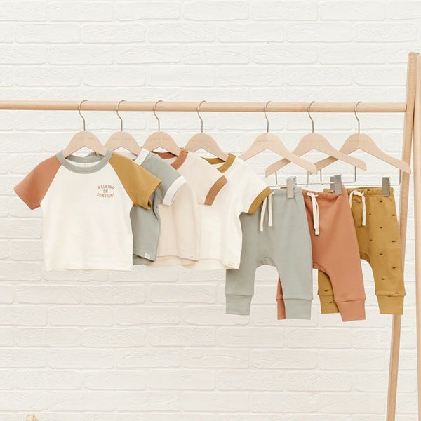 オーガニックコットン ベビーリンガーTシャツ (半袖)