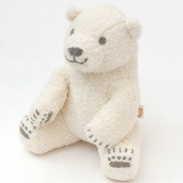 オーガニックコットン ホッキョクグマのぬいぐるみ こぐま