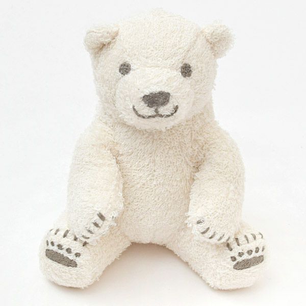 オーガニックコットン ホッキョクグマのぬいぐるみ こぐま