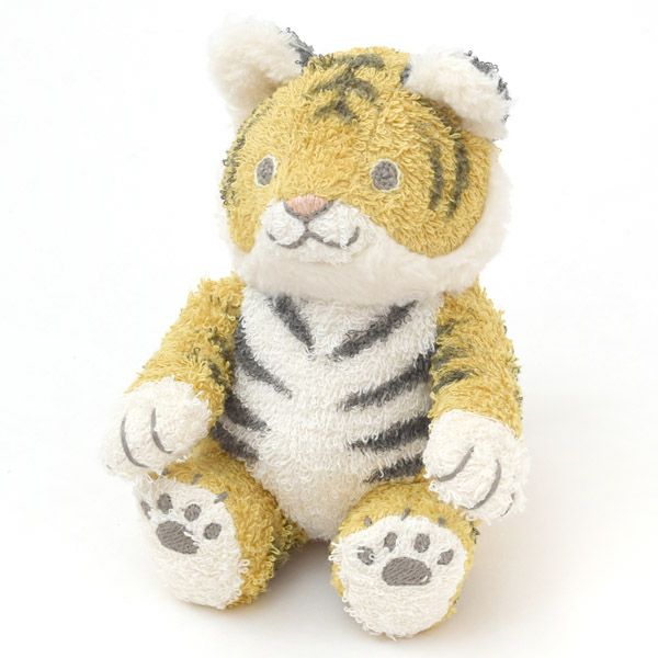 オーガニックコットン 草木染めベンガラ型染め トラのぬいぐるみ 子トラ