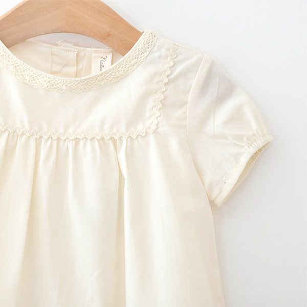 オーガニックコットン ベビーリックラックリボンサマードレス