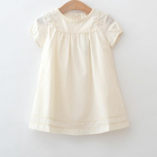 オーガニックコットン ベビーリックラックリボンサマードレス