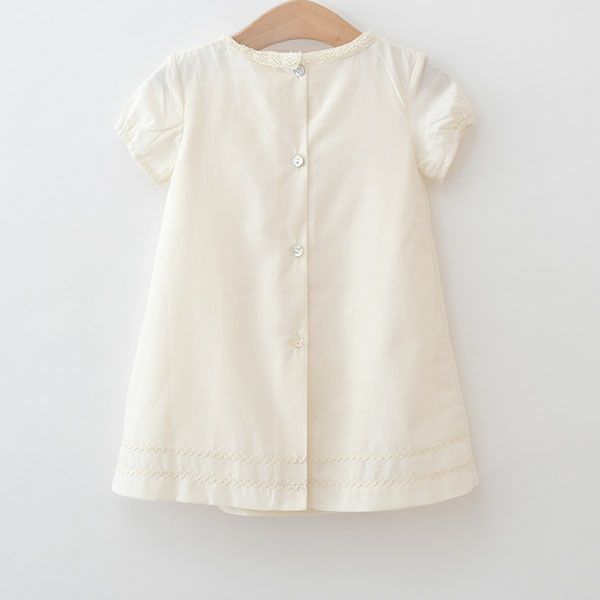 オーガニックコットン ベビーリックラックリボンサマードレス