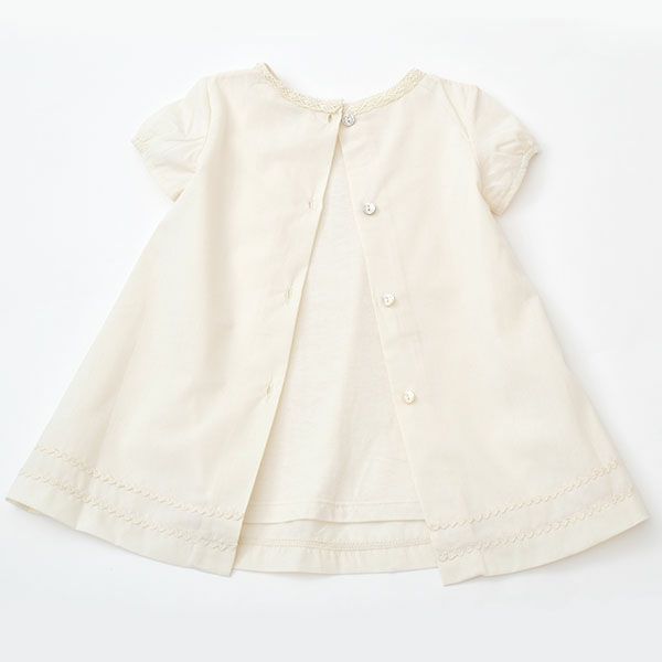 オーガニックコットン ベビーリックラックリボンサマードレス