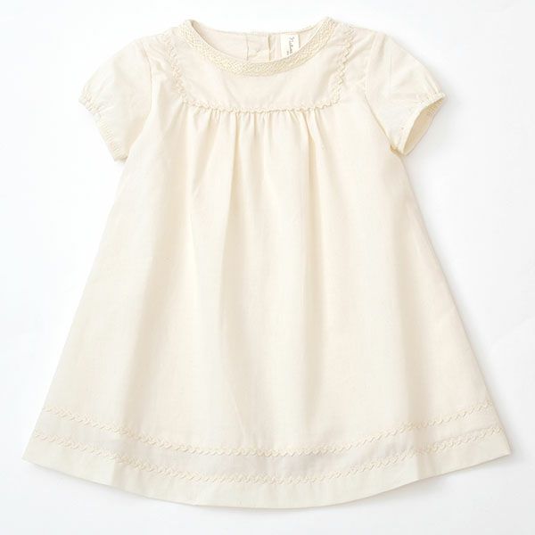 オーガニックコットン ベビーリックラックリボンサマードレス