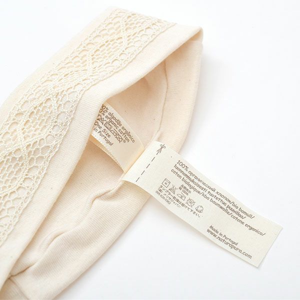 オーガニックコットン ベビーレースヘアバンド