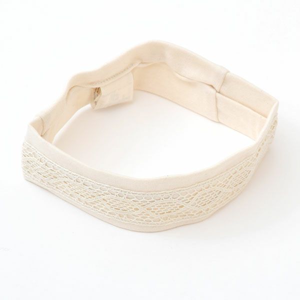 オーガニックコットン ベビーレースヘアバンド