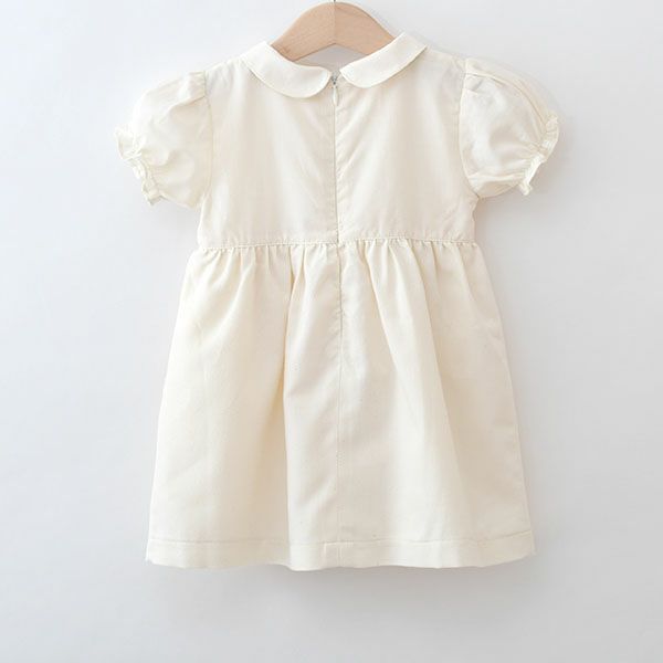 オーガニックコットン ベビーパフスリーブサマードレス