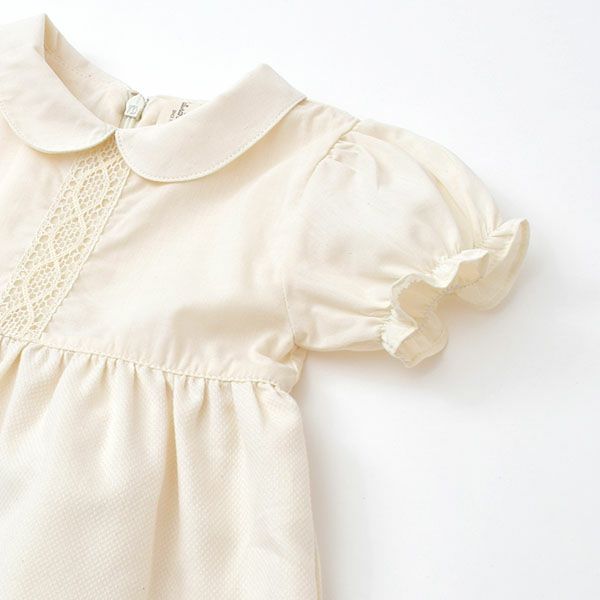 オーガニックコットン ベビーパフスリーブサマードレス