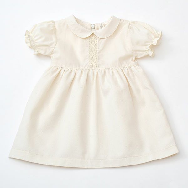オーガニックコットン ベビーパフスリーブサマードレス