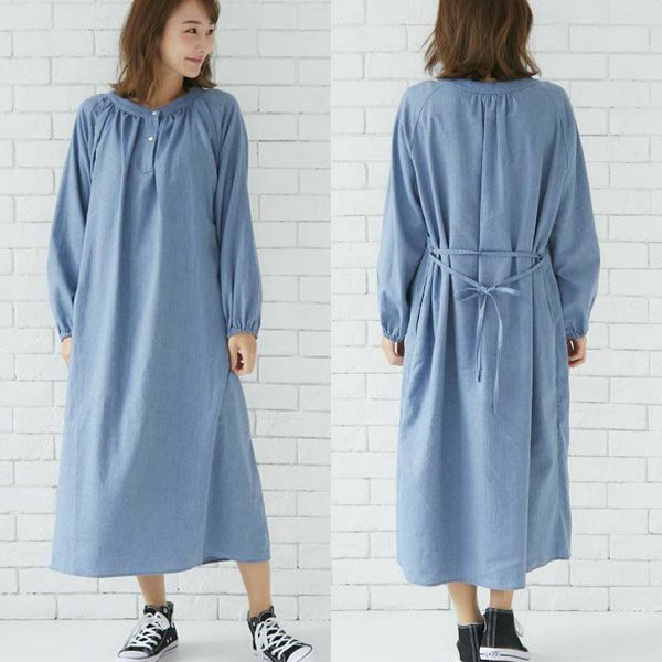 オーガニックコットン ビエラワンピース