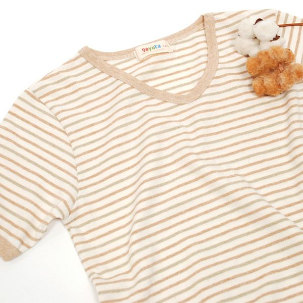 オーガニックコットン キッズ Uネック半袖Tシャツ