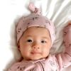 オーガニックコットン ベビー結び帽 Flower