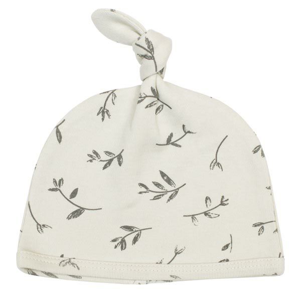 オーガニックコットン ベビー結び帽 Flower