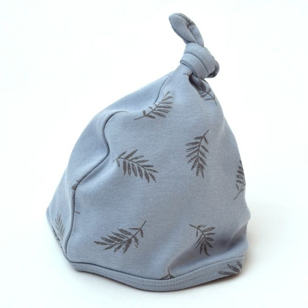 オーガニックコットン ベビー結び帽 Fern