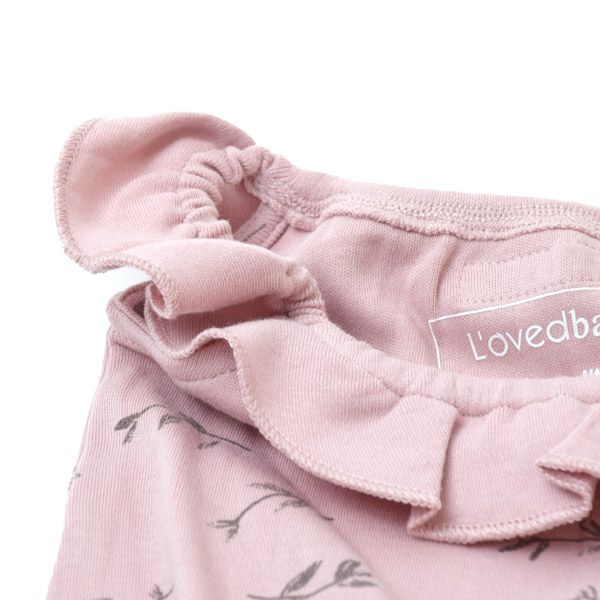 オーガニックコットン ベビーノースリーブロンパース Flower