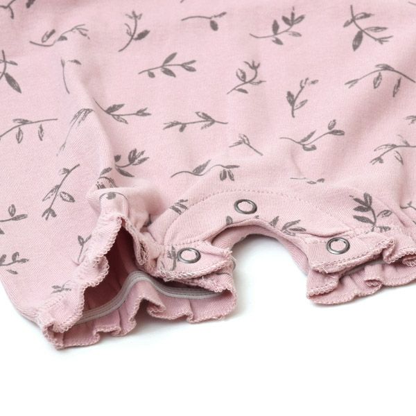 オーガニックコットン ベビーノースリーブロンパース Flower