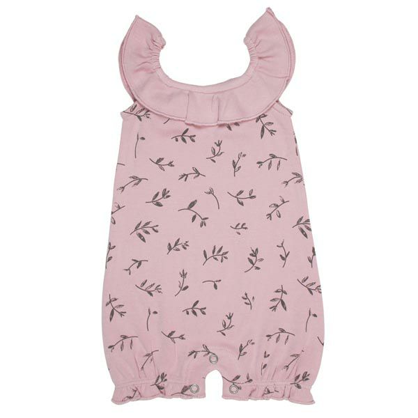 オーガニックコットン ベビーノースリーブロンパース Flower
