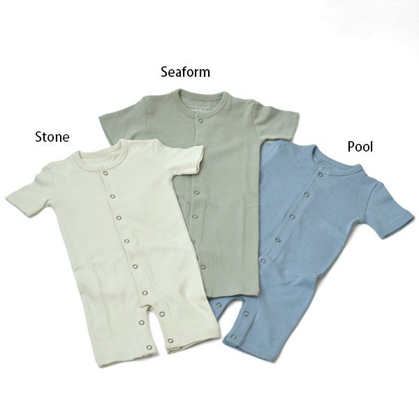 オーガニックコットン ベビー半袖ロンパース