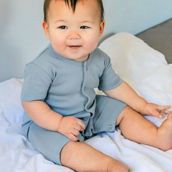 オーガニックコットン ベビー半袖ロンパース