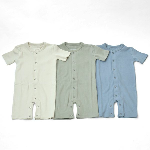 オーガニックコットン ベビー半袖ロンパース