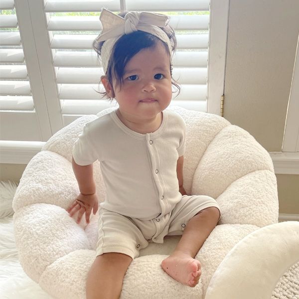 オーガニックコットン ベビー半袖ロンパース