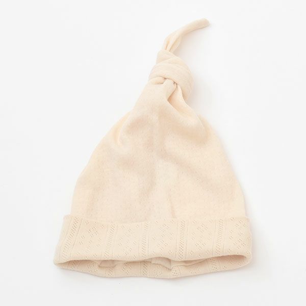 オーガニックコットン ベビー結び帽 リヨン 40-46