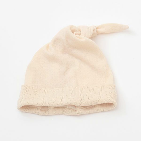 オーガニックコットン ベビー結び帽 リヨン 40-46