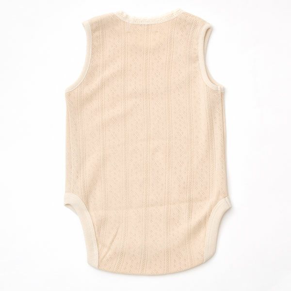 オーガニックコットン ベビーノースリーブロンパース リヨン