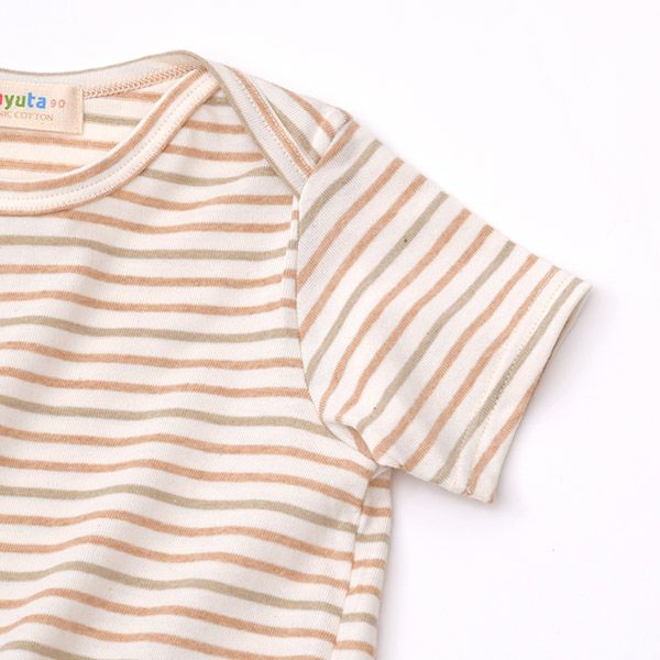 オーガニックコットン ベビー半袖ボーダーTシャツ