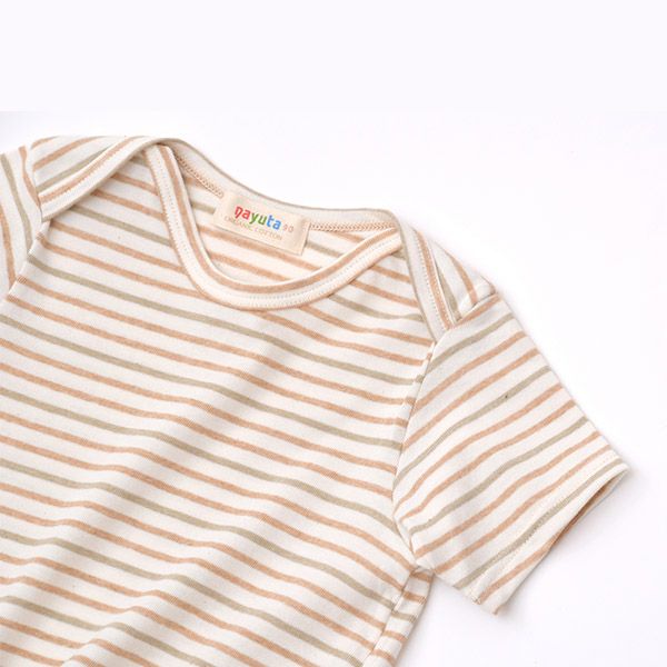 オーガニックコットン ベビー半袖ボーダーTシャツ