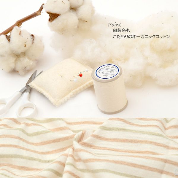 オーガニックコットン ベビー半袖ボーダーTシャツ