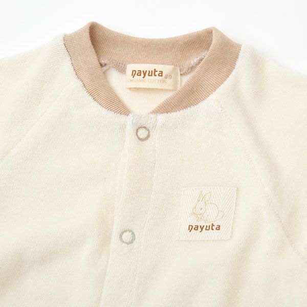 オーガニックコットン ベビーパイルショート丈カバーオール