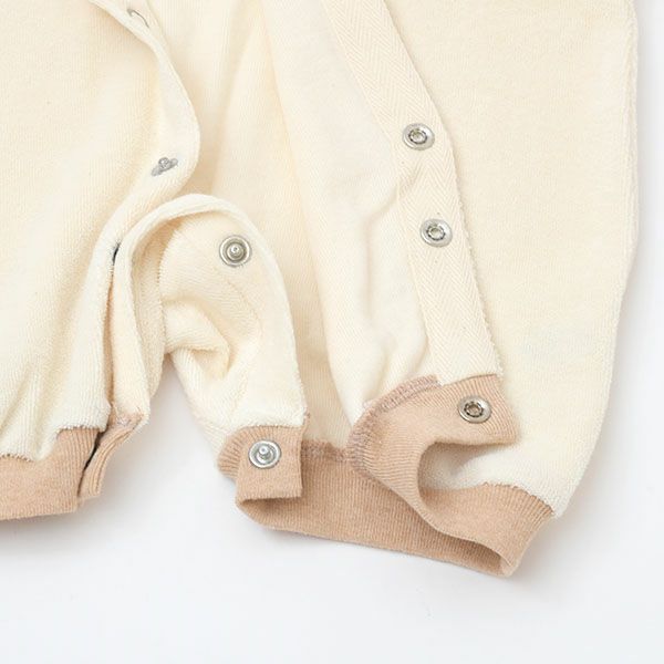 オーガニックコットン ベビーパイルショート丈カバーオール