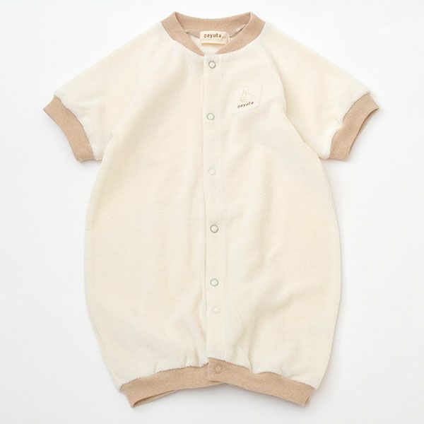 オーガニックコットン ベビーパイルショート丈カバーオール