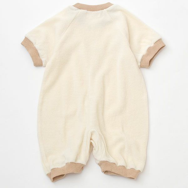 オーガニックコットン ベビーパイルショート丈カバーオール