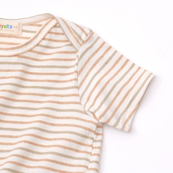 オーガニックコットン キッズ半袖ボーダーTシャツ