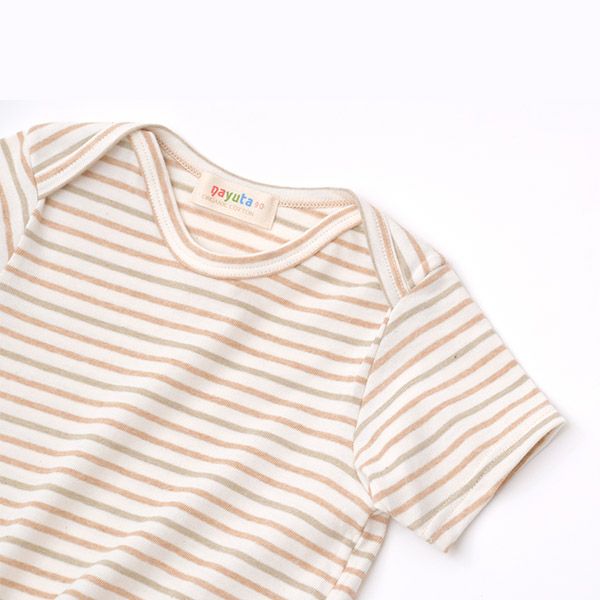 オーガニックコットン キッズ半袖ボーダーTシャツ