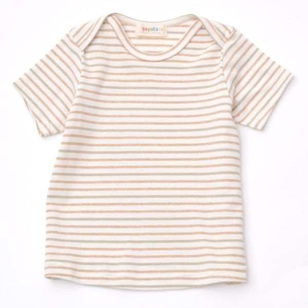 オーガニックコットン キッズ半袖ボーダーTシャツ
