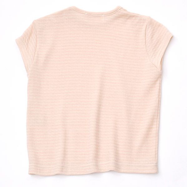 オーガニックコットン キッズキャップスリーブボーダーTシャツ
