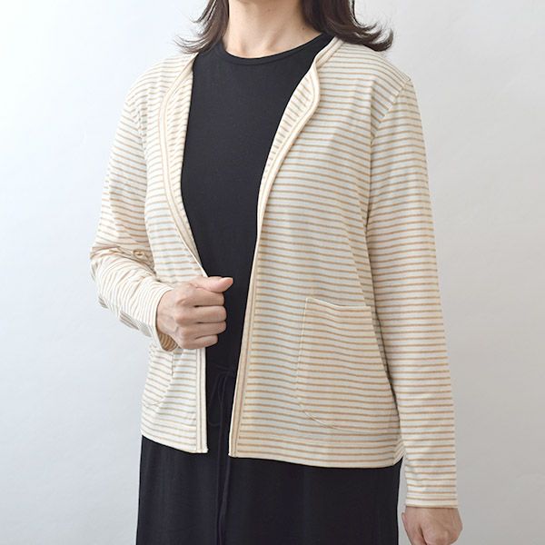 オーガニックコットン ボタンレス薄手カーディガン