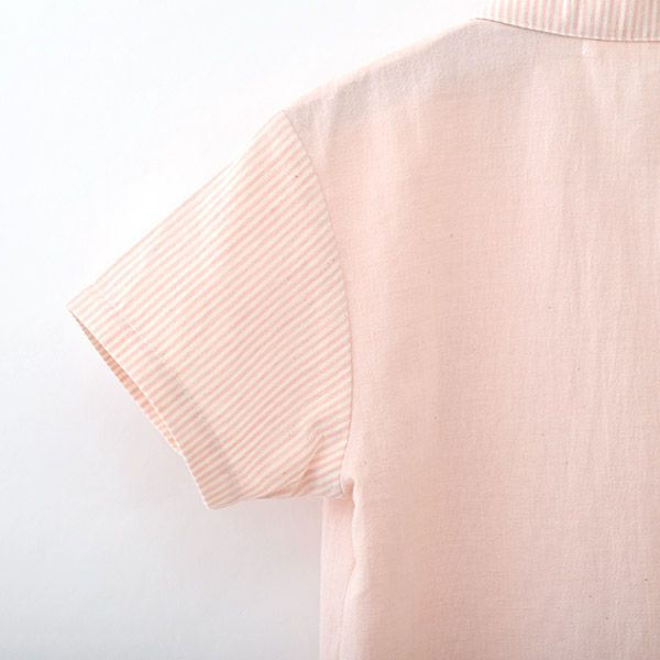 オーガニックコットン ベビー草木染半袖シャツ