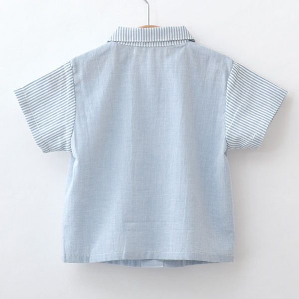 オーガニックコットン ベビー草木染半袖シャツ