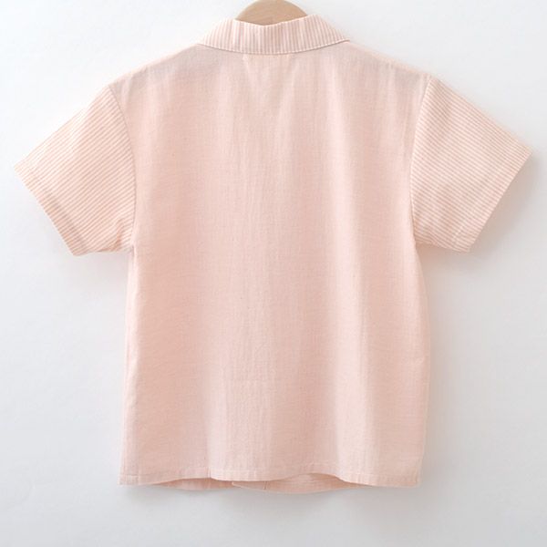 オーガニックコットン ベビー草木染半袖シャツ