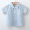 オーガニックコットン キッズ草木染半袖シャツ