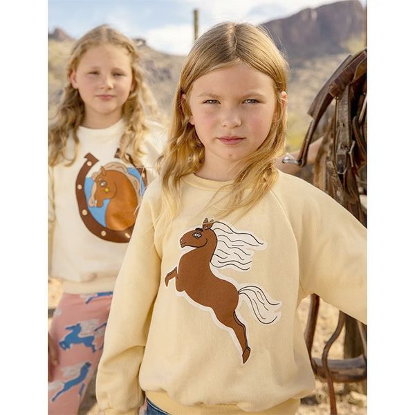 オーガニックコットン キッズスウェットシャツ HORSES
