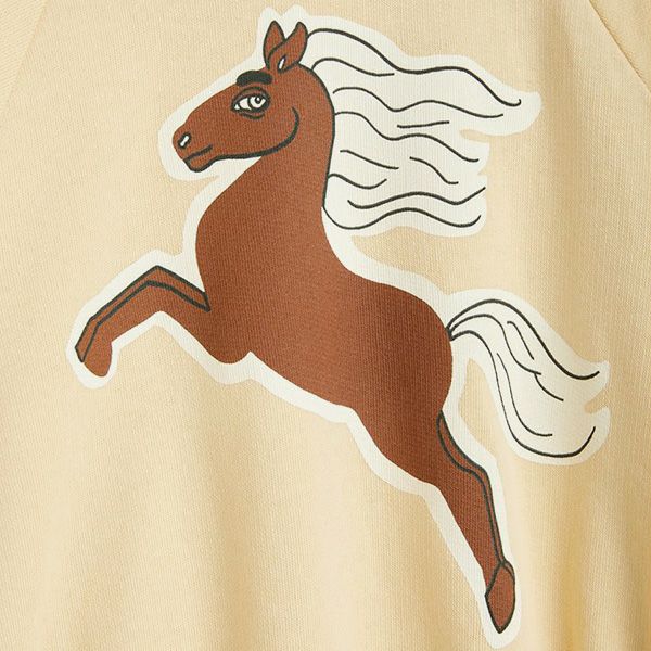 オーガニックコットン キッズスウェットシャツ HORSES