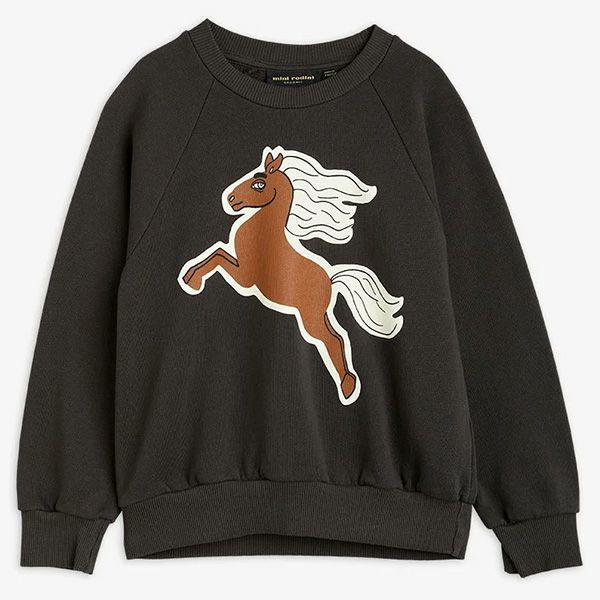オーガニックコットン キッズスウェットシャツ HORSES