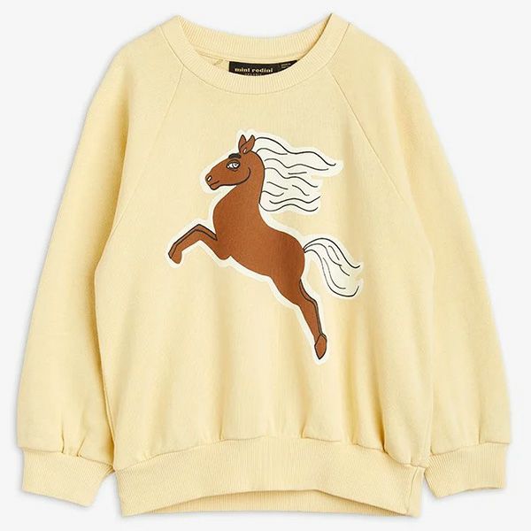 オーガニックコットン キッズスウェットシャツ HORSES